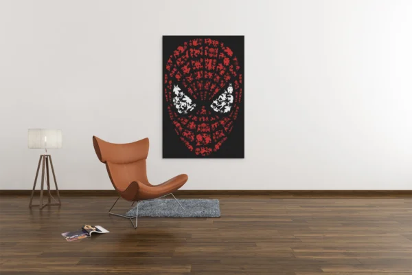 mockup featuring an art print hanging by a modern chair and a floor lamp 2535 el1 17